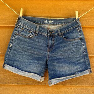 Old Navy Cuffed Denim Jorts Medium Blue Jean Shorts Size 2